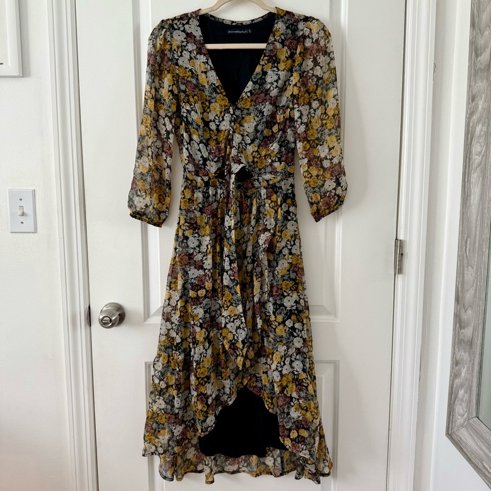 Abercrombie Floral V-Neck Dress